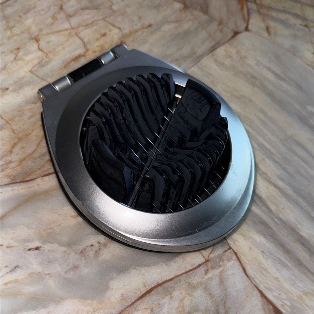 Metal Egg Slicer Silver Black Stainless Steel Wires Heavy Duty Kitchen Tool